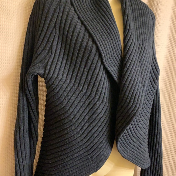 Jones New York Black Open Front Sweater Women's M - Picture 4 of 13